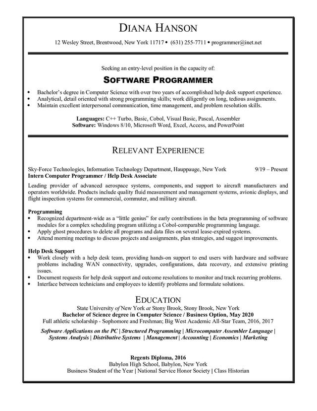 Resume Samples | Templates | Examples - Emporia State University